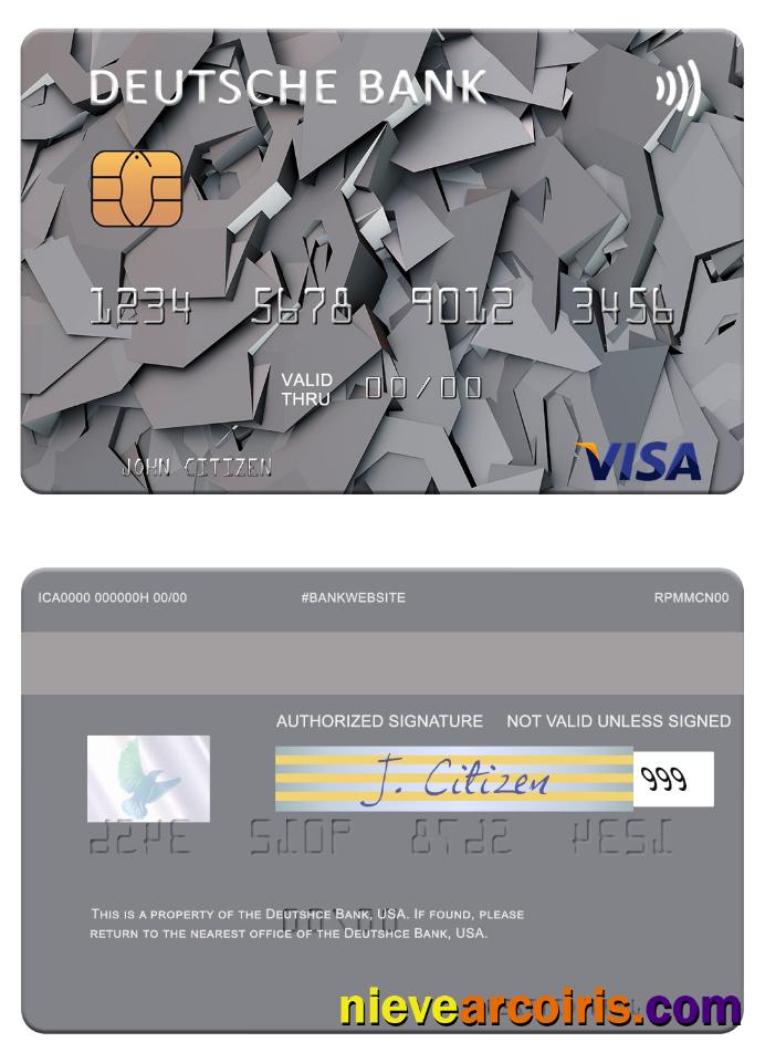 USA Deutsche Bank visa card